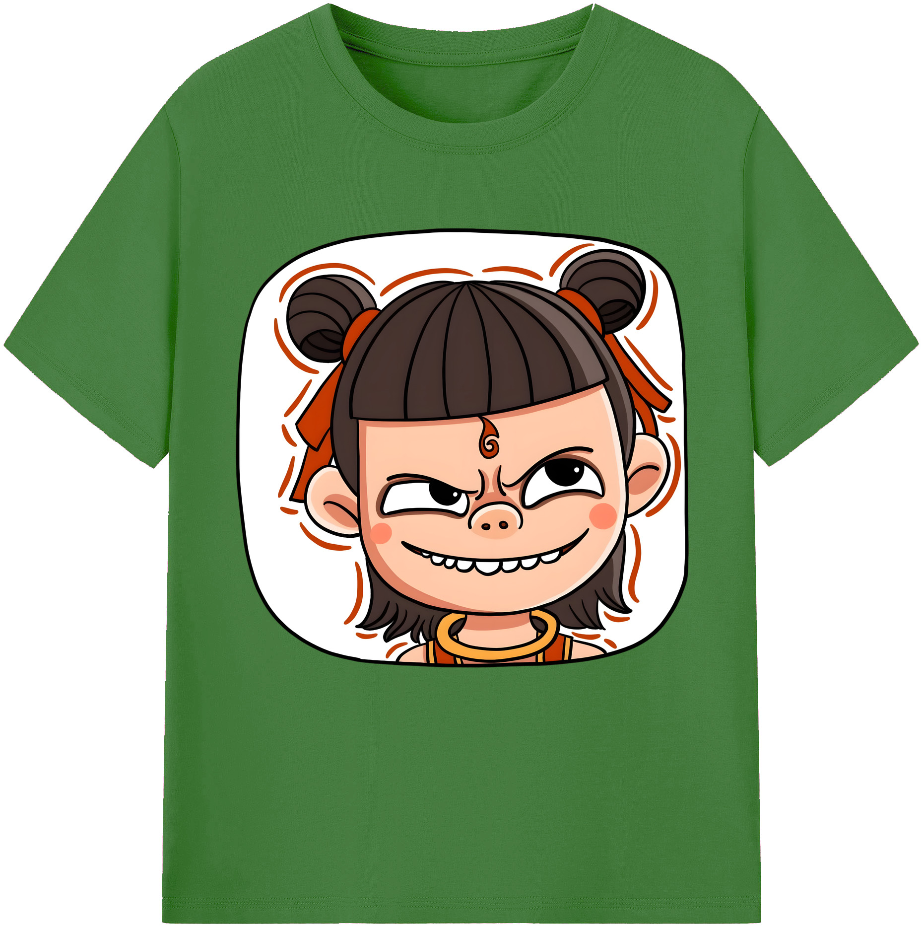 （画像用） Ne Zha 2 ナタ 魔童の大暴れ レディースカジュアルプリントTシャツ（綿100％）